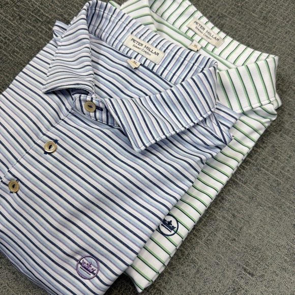 Peter Millar Other - Peter Millar Summer Comfort Polo Shirt Men XL Golf Performance Stretch Lot of 2